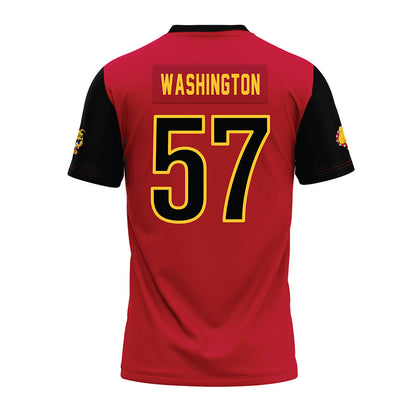 Ferris State - NCAA Football : Jaylen Washington - Red Premium Football Jersey-1