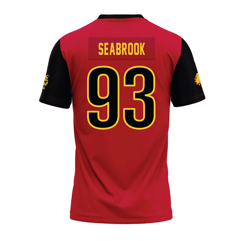 Ferris State - NCAA Football : Erick Seabrook - Red Premium Football Jersey-1