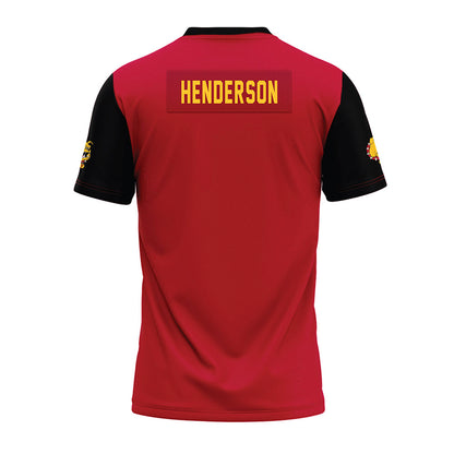 Ferris State - NCAA Cheerleading : Alana Henderson - Red Premium Football Jersey-1