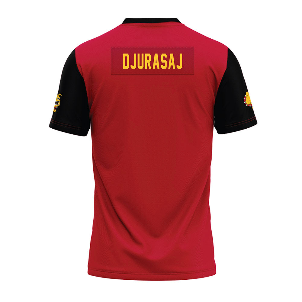 Ferris State - NCAA Cheerleading : Jayla Djurasaj - Red Premium Football Jersey-1