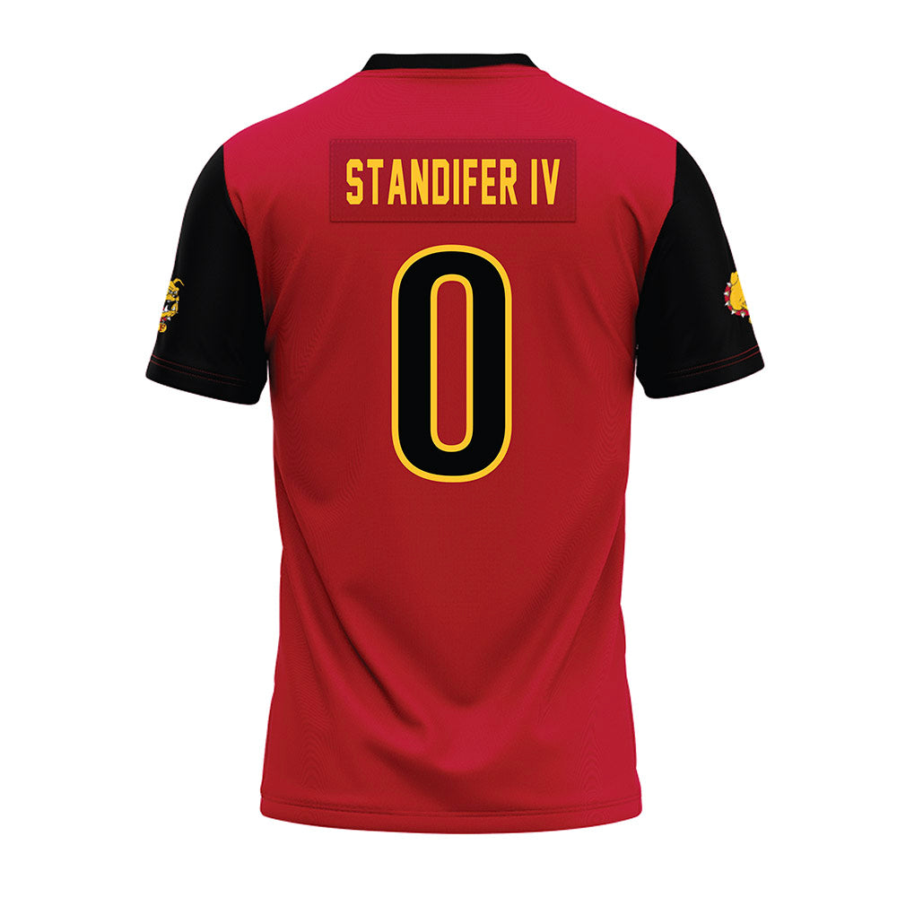 Ferris State - NCAA Football : Milton Standifer IV - Red Premium Football Jersey-1