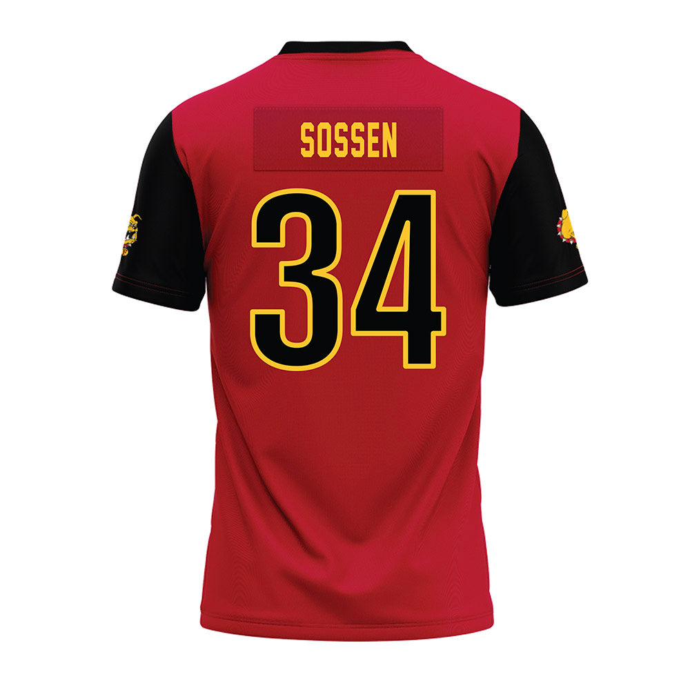 Ferris State - NCAA Football : Finn Sossen - Red Premium Football Jersey-1