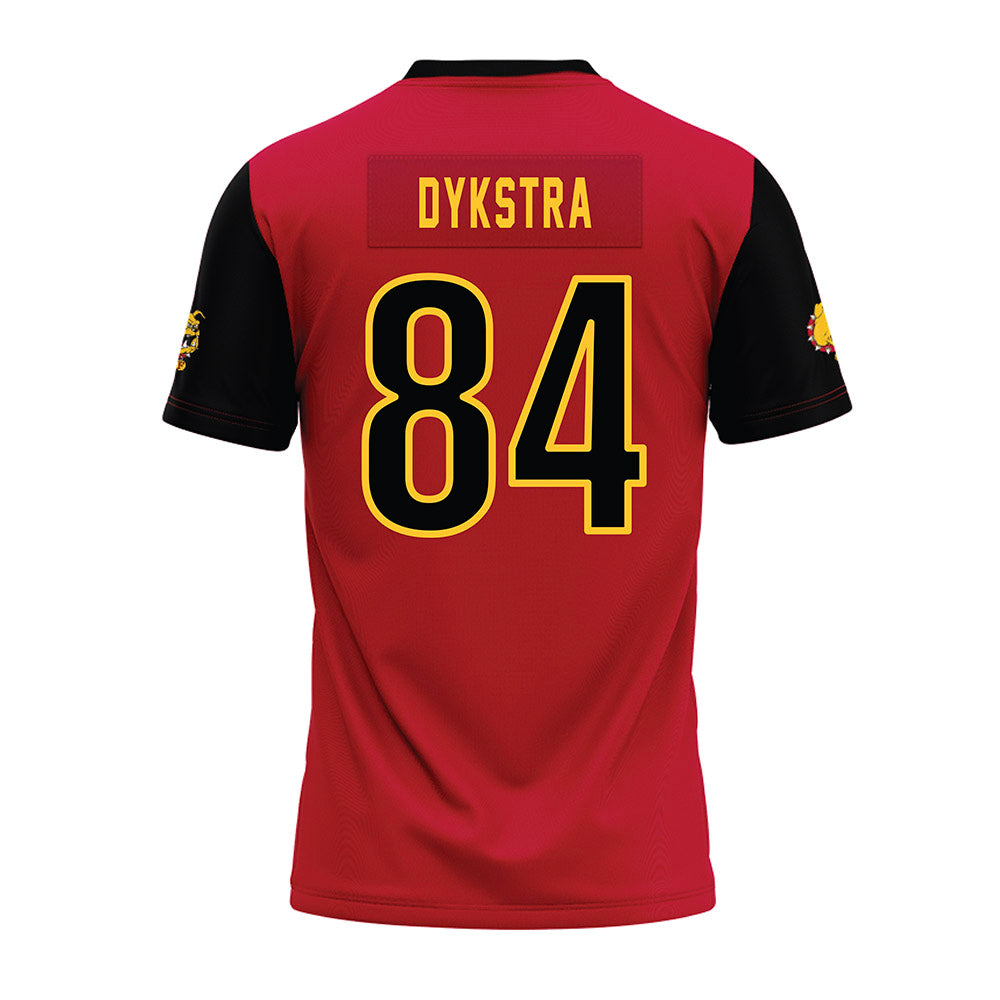 Ferris State - NCAA Football : Mason Dykstra - Red Premium Football Jersey-1
