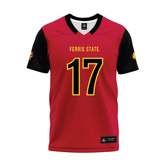 Ferris State - NCAA Football : Quentin Pope - Red Premium Football Jersey-0
