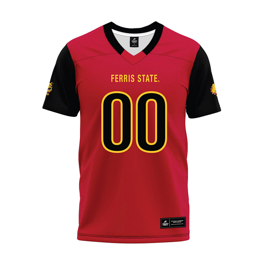 Ferris State - NCAA Football : Devin Lillard - Red Premium Football Jersey-0