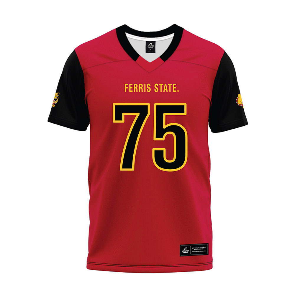 Ferris State - NCAA Football : Dayne Arnett - Red Premium Football Jersey-0
