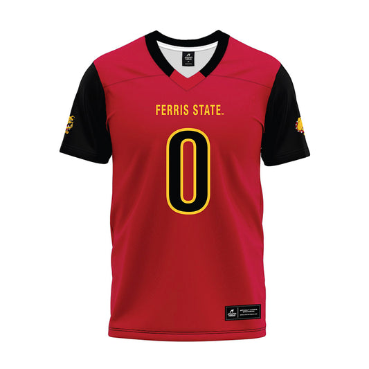 Ferris State - NCAA Football : Jaylon Ammons - Red Premium Football Jersey-0