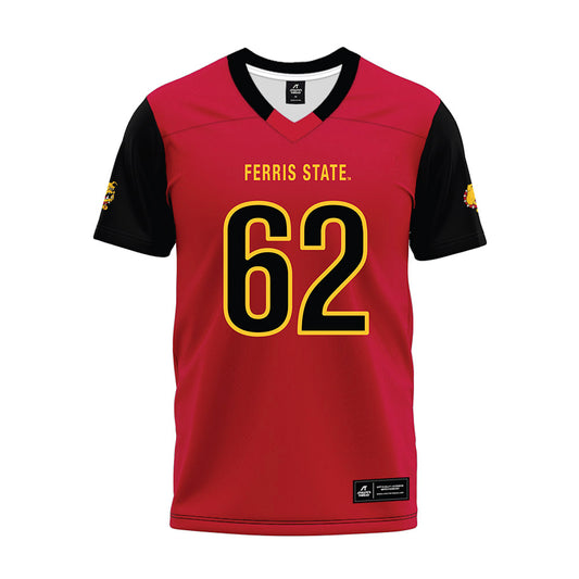 Ferris State - NCAA Football : Kaharri Caldwell - Red Premium Football Jersey-0