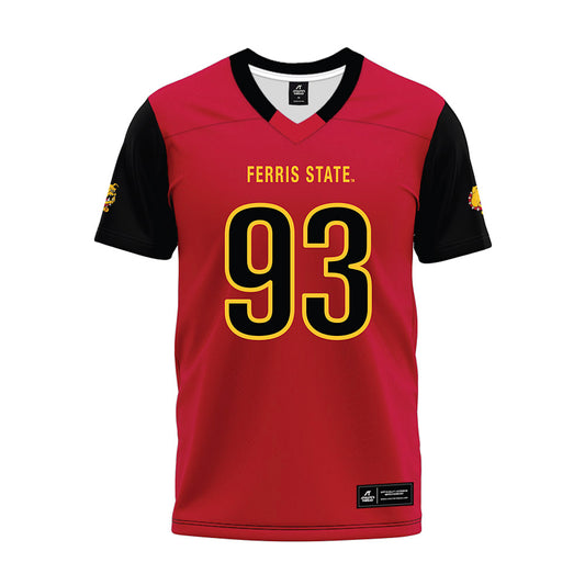 Ferris State - NCAA Football : Erick Seabrook - Red Premium Football Jersey-0