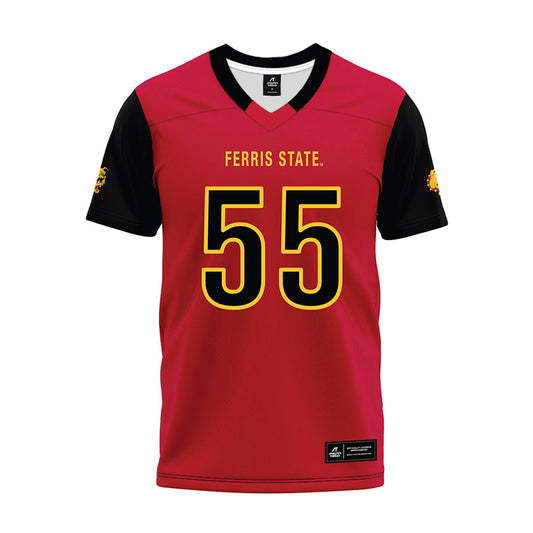 Ferris State - NCAA Football : Elmir Jakupovic - Red Premium Football Jersey-0