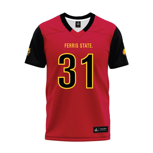 Ferris State - NCAA Football : Jack Lamancusa - Red Premium Football Jersey-0
