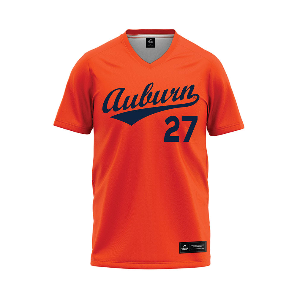 Auburn - NCAA Softball : Peyton Valentine - Orange Baseball Jersey-0
