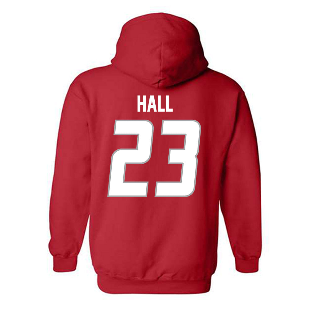 New Mexico - NCAA Men's Basketball : Jake Hall - Classic Shersey Hooded Sweatshirt-1