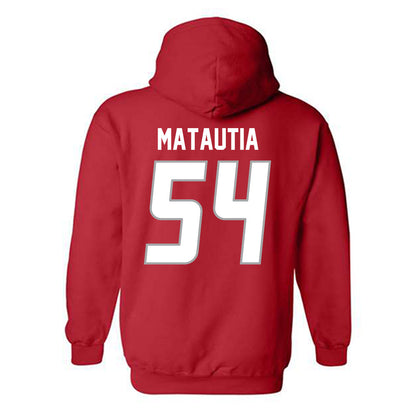 New Mexico - NCAA Football : Jojo Matautia - Classic Shersey Hooded Sweatshirt-1