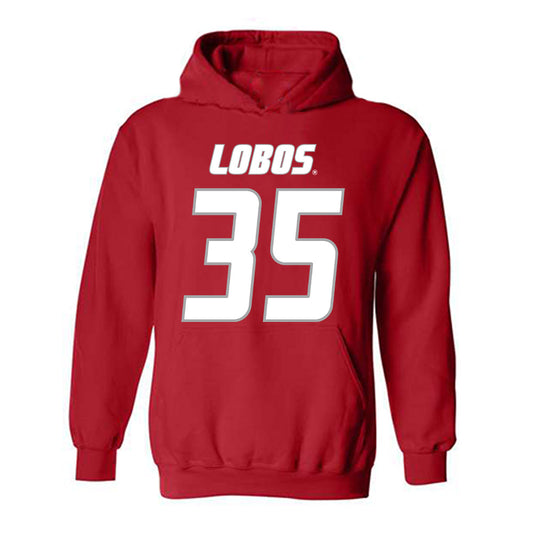 New Mexico - NCAA Men's Basketball : JT Rock - Classic Shersey Hooded Sweatshirt-0