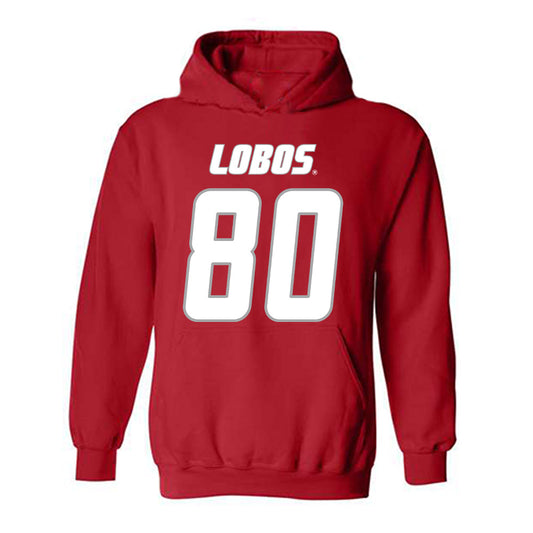 New Mexico - NCAA Football : Max Leeper - Classic Shersey Hooded Sweatshirt-0