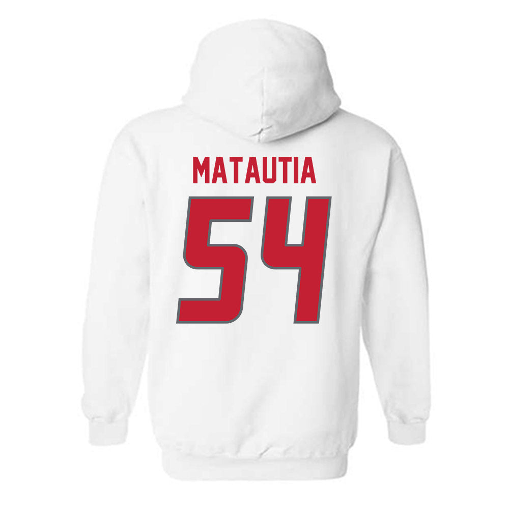 New Mexico - NCAA Football : Jojo Matautia - Classic Shersey Hooded Sweatshirt-1
