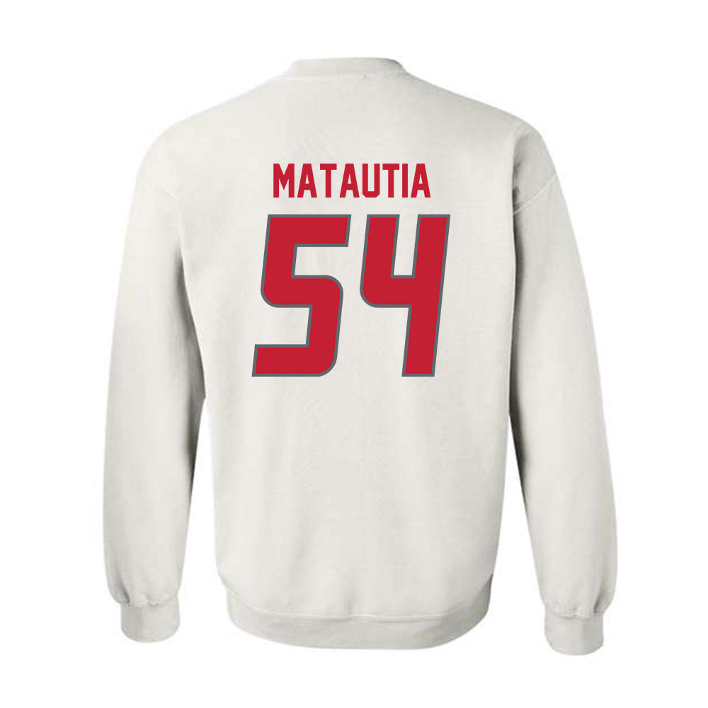 New Mexico - NCAA Football : Jojo Matautia - Classic Shersey Crewneck Sweatshirt-1