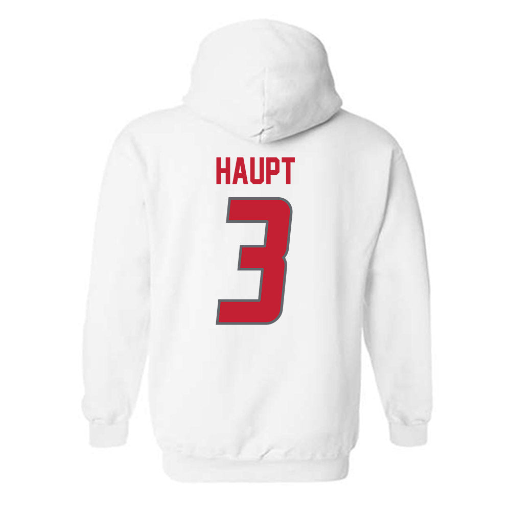 New Mexico - NCAA Men's Basketball : Luke Haupt - Classic Shersey Hooded Sweatshirt-1