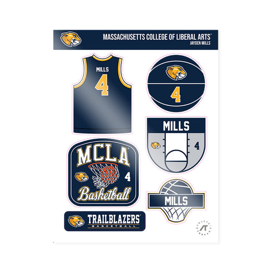 MCLA - NCAA Men's Basketball : Jayden Mills - Sticker Sheet-0