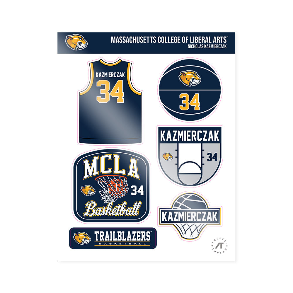 MCLA - NCAA Men's Basketball : Nicholas Kazmierczak - Sticker Sheet-0