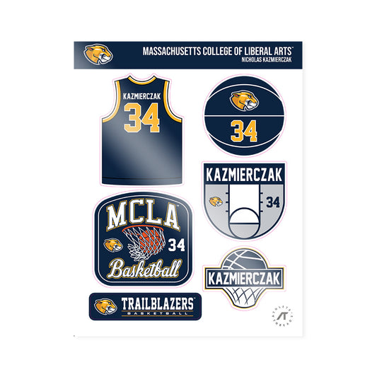 MCLA - NCAA Men's Basketball : Nicholas Kazmierczak - Sticker Sheet-0