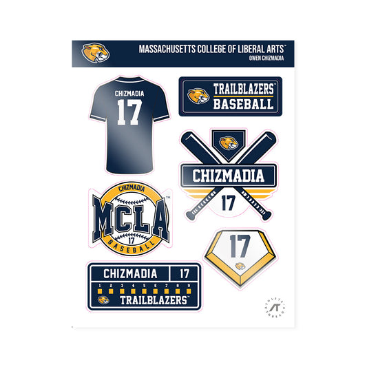 MCLA - NCAA Baseball : Owen Chizmadia - Sticker Sheet-0