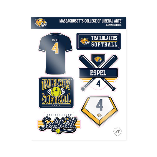 MCLA - NCAA Softball : Alexandra Espel - Sticker Sheet-0