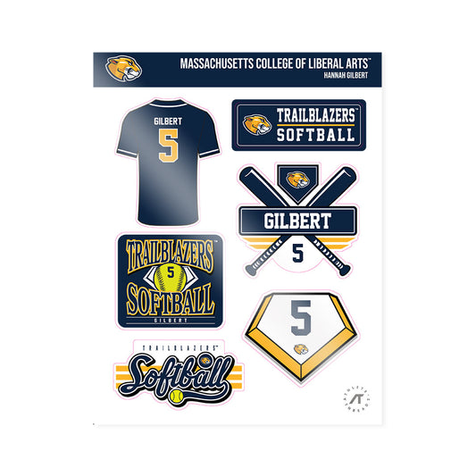 MCLA - NCAA Softball : Hannah Gilbert - Sticker Sheet-0