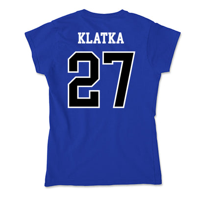 Westfield State - NCAA Men's Soccer : Owen Klatka - Soft Style Women’s T-Shirt-1