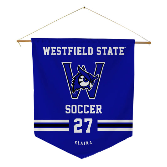 Westfield State - NCAA Men's Soccer : Owen Klatka - Pennant - 18" x 21"-0