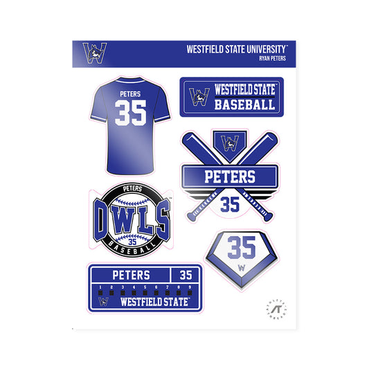 Westfield State - NCAA Baseball : Ryan Peters - Sticker Sheet-0