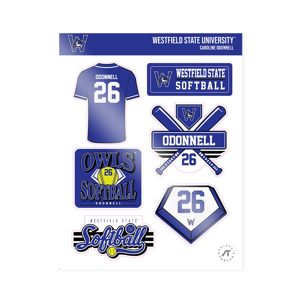 Westfield State - NCAA Softball : Caroline Odonnell - Sticker Sheet-0