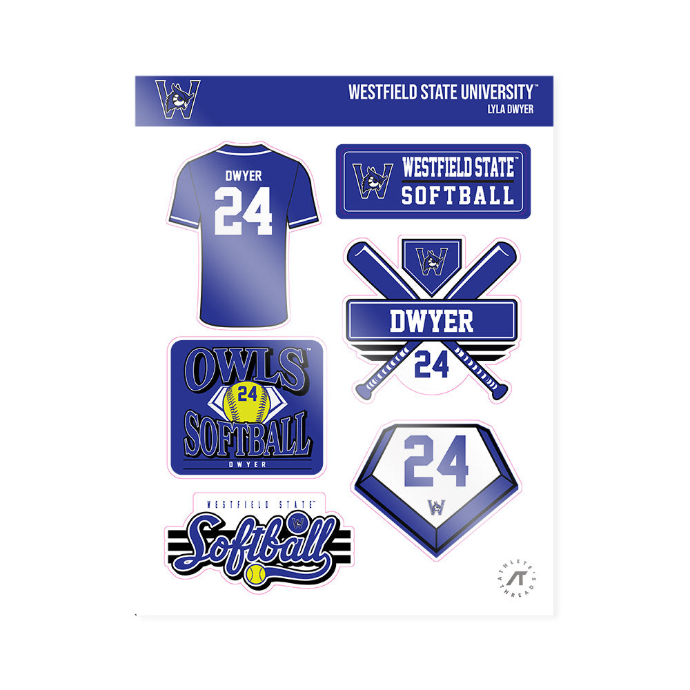 Westfield State - NCAA Softball : Lyla Dwyer - Sticker Sheet-0
