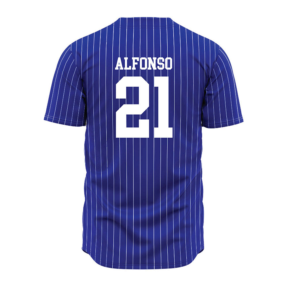 Westfield State - NCAA Softball : Mia Alfonso - Blue Pinstripe Jersey-1