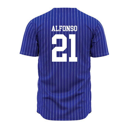 Westfield State - NCAA Softball : Mia Alfonso - Blue Pinstripe Jersey-1