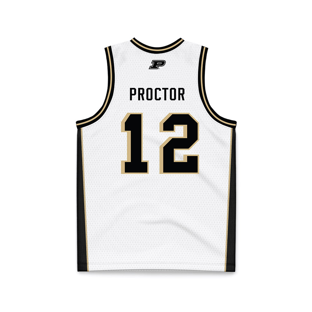 Purdue - NCAA Women's Basketball : Aysia Proctor - White Basketball Jersey-1