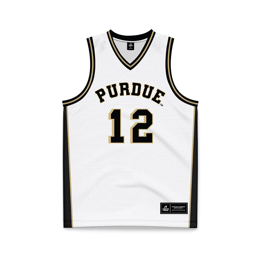 Purdue - NCAA Women's Basketball : Aysia Proctor - White Basketball Jersey-0