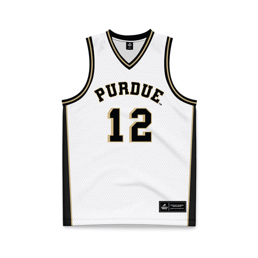 Purdue - NCAA Women's Basketball : Aysia Proctor - White Basketball Jersey-0