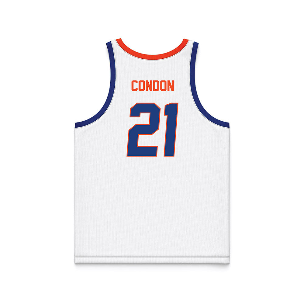 Florida - NCAA Men's Basketball : Alex Condon - White Basketball Jersey-1