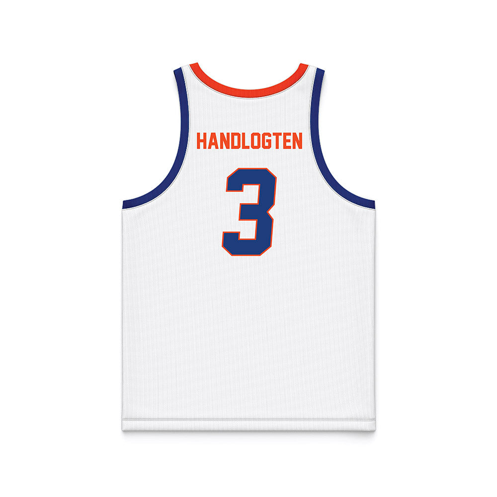 Florida - NCAA Men's Basketball : Micah Handlogten - White Basketball Jersey-1