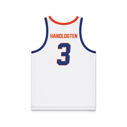 Florida - NCAA Men's Basketball : Micah Handlogten - White Basketball Jersey-1