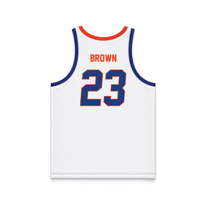 Florida - NCAA Men's Basketball : AJ Brown - White Basketball Jersey-1