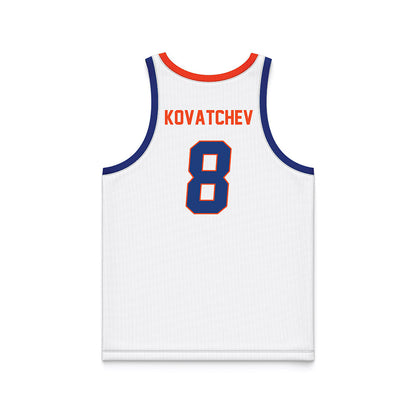 Florida - NCAA Men's Basketball : Alex Kovatchev - White Basketball Jersey-1