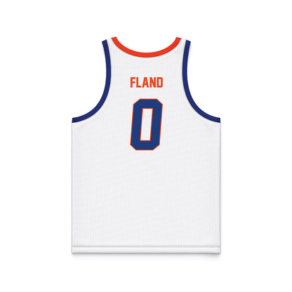 Florida - NCAA Men's Basketball : Johnuel Fland - White Basketball Jersey-1