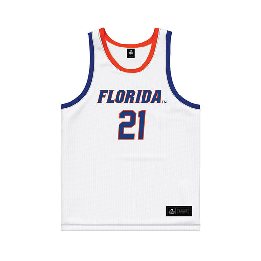 Florida - NCAA Men's Basketball : Alex Condon - White Basketball Jersey-0