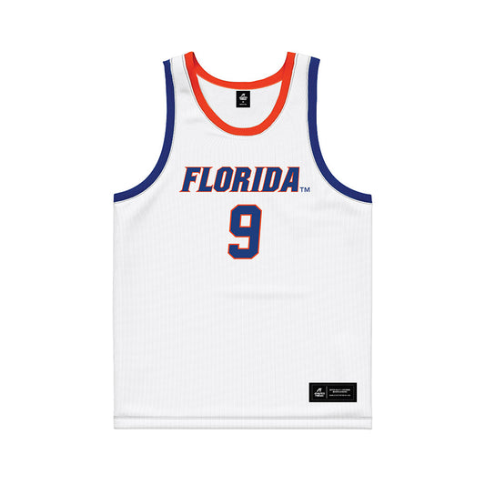 Florida - NCAA Men's Basketball : Rueben Chinyelu - White Basketball Jersey-0