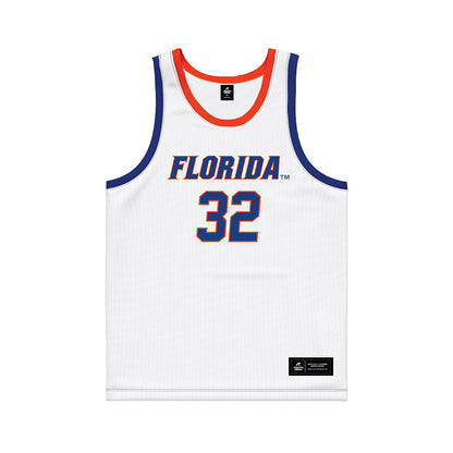 Florida - NCAA Men's Basketball : Olivier Rioux - White Basketball Jersey-0