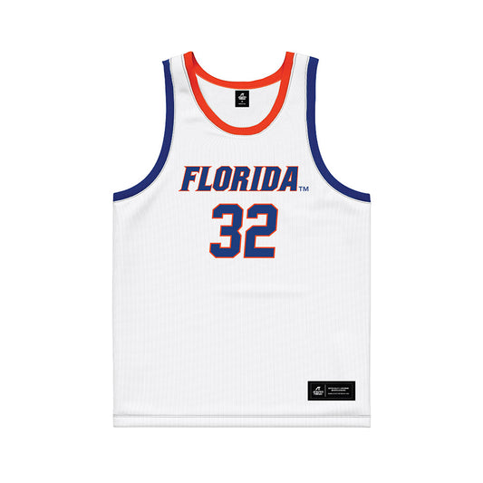 Florida - NCAA Men's Basketball : Olivier Rioux - White Basketball Jersey-0