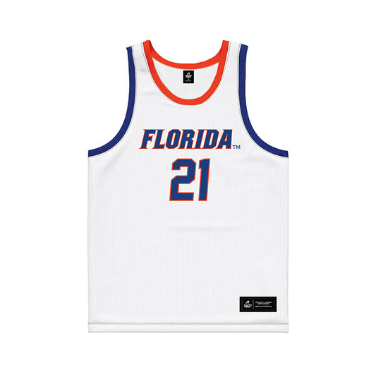 Florida - NCAA Men's Basketball : Alex Condon - White Basketball Jersey-0